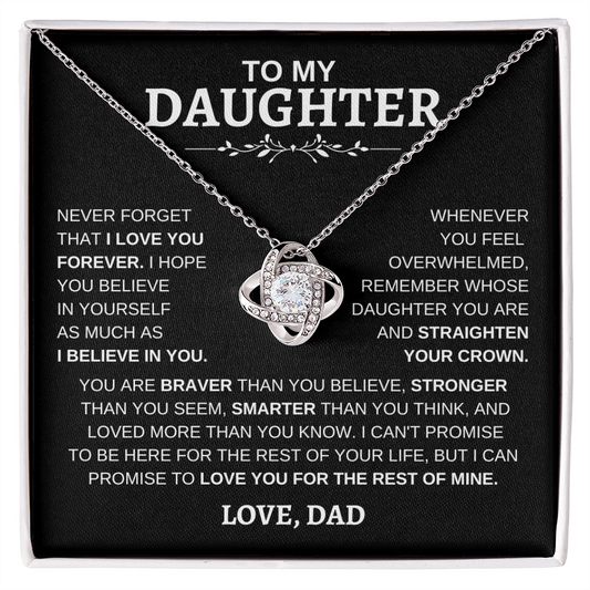 To My Daughter | Love Knot Necklace