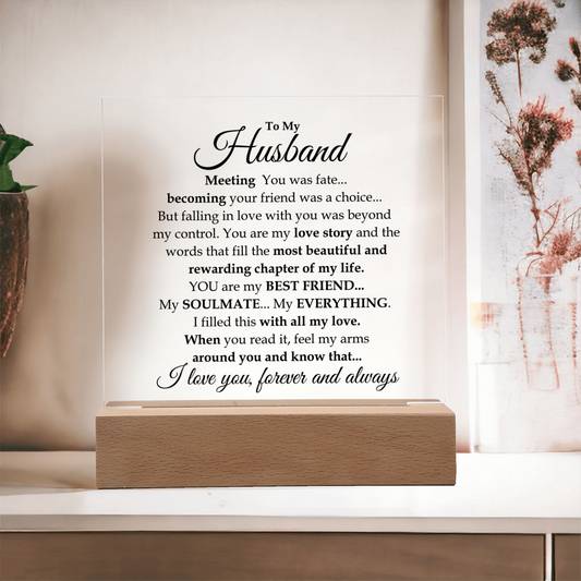 To My Husband | Acrylic Square Plaque
